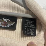 Harley Davidson Womens Beige Ribbed Turtleneck Sweater Long Sleeve Logo XL Size undefined Photo 4