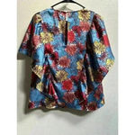 Aritzia Little Moon Yarrow Abstract Flutter Sleeve Blouse | Women’s Size M Photo 4