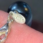 Signed Dark Almost Black & Silver Beaded Necklace Gray Photo 4