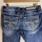 Rock Revival  Jeans Womens 27 Blue Mid Rise Skinny Priscilla Rhinestone Denim Photo 8
