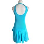 Ralph Lauren Black Label Drop Waist Tank Ruffle Dress Size M Blue Tiered Ribbed Size M Photo 2