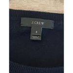 J.Crew  Sweater Sz Small Navy/White Stripe Cotton Crewneck Side Button Nautical Photo 2