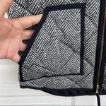 J.Crew Women’s Vest Excursion Herringbone Beige Black Quilted Puffer XS Photo 6