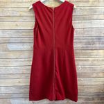 Diane Von Furstenberg  Dress Women’s Size 12 Red Carpreena Back Zip Ponte Sheath Photo 1