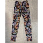 Nan Made Skull Leggings M Cute Whimsy Goth Colorful Streetwear Punk Biker Skater Orange Size M Photo 4