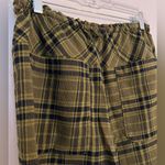 Free People  Hudson Canyon Plaid Olive Wide Leg Pants Photo 7