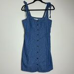 Madewell  Denim Tie-Strap Button Front Sundress in Star‎ Jaquard Photo 1