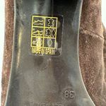 Elodie Suede Chocolate Brown Block Heel Pumps 38 US 7 Photo 6