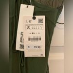 ZARA  Dark Olive Green Spaghetti Strap Mini Dress.     Size-Small Photo 4