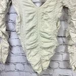 Free People  Intimately Ruched Bodysuit - Cream - size M/L Photo 3