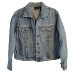 Bill Blass Vintage 90s Womens Light Wash Denim Jean Jacket Heavier Weight Large Photo 0
