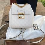 Gucci Authentic ssima Signature Padlock Backpack white Photo 0