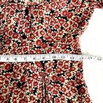 Free People  Black Combo Floral Printed Laced Up Boho Summer Mini Dress XS Photo 7