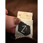 Iz Byer Vintage Brown Zip Up Crop Collared Shirt Sz XS Photo 3