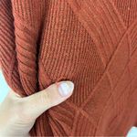 Smartwool Burnt Orange Merino Wool Blend Cable Knit Sweater Size L Photo 5