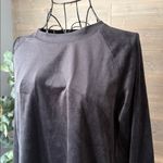 Lou & grey for LOFT black crushed velour sweatshirt Photo 2