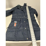 Womans Etam Woman Blue Small Knee Length Zip Front Hood Puffy Coat Photo 7