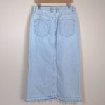 ZARA Denim Jean Maxi Skirt Light Wash Size Large Photo 3