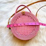 Rattan Round Purse Pink Photo 7
