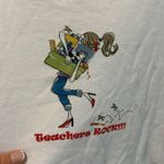 Teachers Rock Y2K T Shirt White Size M Photo 3