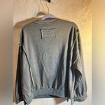 POL  NEW pullover vneck, stitching is lime green and grey: color vintage moss: MD Photo 11