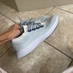 Allbirds Women Wool Runner Sneakers Light Blue White Knit Lace Up Comfort Sz 8 Photo 4