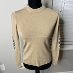 Burberry  Camel extra fine Merino wool knit elbow patch sweater XS Crew neck Photo 3