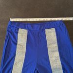 Women’s Sexy Bodycon Blue & Silver Studded Crop Top & Pencil Pants Size XL NWOT Photo 7