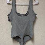 Gap NWT Body Gray Cotton Rib Bodysuit Size XL Photo 3