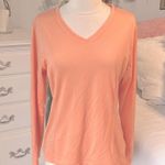 Bimini Bay Peach V Neck Long Sleeve Top Womens Large Size undefined Photo 1