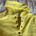 Bucketlist washed French terry cloth oversized solid hoodie yellow in medium Photo 6
