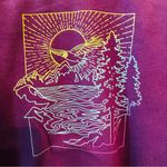 American Outdoors Medium Purple Mountain Lake Eagle Graphic Crew Neck Sweatshirt Photo 2