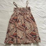 Axes Femme red mixed stripe smocked top dress ruffles Size medium, from Japan Brown Photo 3