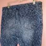 Chico's Size 14 Pull On Jegging Ankle Blue Leopard Print Jeans Photo 5
