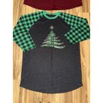 Holiday Time Christmas Tree Snowflake Women's XXL Long Sleeve Soft Comfy T-Shirt Bling Sequin Photo 1