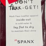 Spanx NWT Faux Patent Leather Shiny Leggings Ruby Burgundy Size SMALL Photo 5