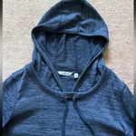 Athleta Techie Sweat Hoodie Sweater Drawstringâ Cowl Hood Blue Sz Small Photo 3