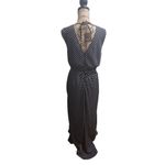 Cameo Boutique Navy White Striped Maxi Dress Chevron‎ Pattern Sleeveless Size M Size M Photo 1