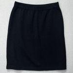 st. john's bay St John Basics Skirt Women 4 Black Santana‎ Knit Wool Blend Pencil Knee Length Photo 0