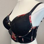 Torrid Pink Rose & Skull XO Plunge Push Up Bra - New - Size 40DD Photo 4