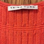 Trina Turk Open Crochet Knit Sleeveless Dress Cover-Up in Orange Pop Size XS/S Photo 4