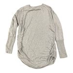 Athleta  gray long sleeve shirt with ruched sides size medium Photo 1