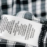 Anthropologie BeachLunchLounge Urban Outfitters Plaid Gingham Button Down Ruched Sleeve Top Photo 6