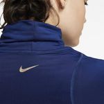 Nike  Blue & Black Pro Warm Women’s Long-Sleeve Metallic Top - Size Medium Photo 7