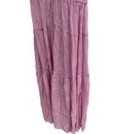 Salty Lemon Pink Midi Dress Metallic Accents Tie‎ Back Sundress Flowy Size S NWT Photo 7
