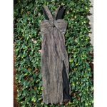 Saylor  Noen Sparkly Silver Midi Dress Size Small Photo 2