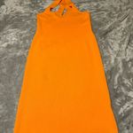 EXPRESS  Orange Halter Sheath Dress Cocktail Photo 0
