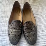 Naturalizer  Emiline Loafers Silver‎ NAEMILINE 4 metallic studded SIZE 10 leather Photo 3