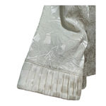 Chico's  Size 2 Large Ivory Floral Jacquard Holiday Jacket Elegant Pleated Collar Photo 1