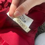 Elegant Red Lace Crop Top Photo 2